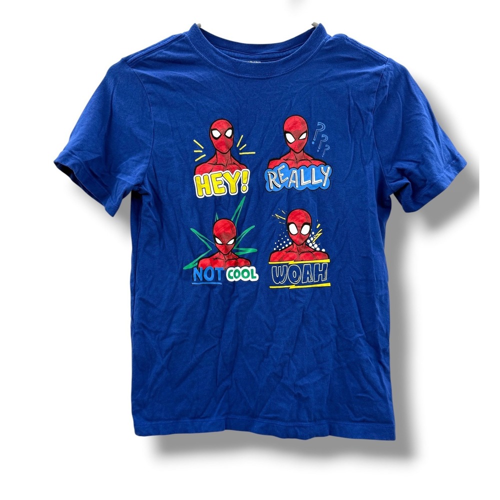 Hanna Andersson‎ Spider-Man T-Shirt Boys Size 10 Blue Marvel Graphic Tee 014091W